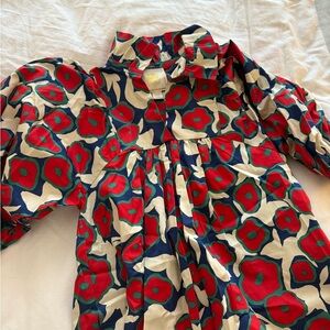 Emily McCarthy Floral Puff Sleeve Dress NWT